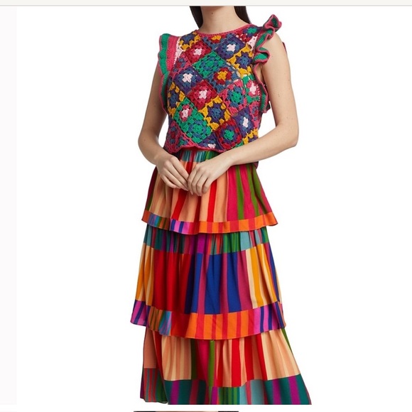 FARM Rio Multicolor Crochet Top - Picture 2 of 14